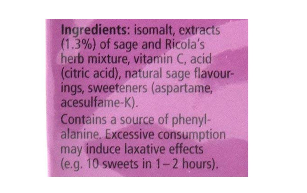 Ricola Delectable Alpine Sage    Box  45 grams